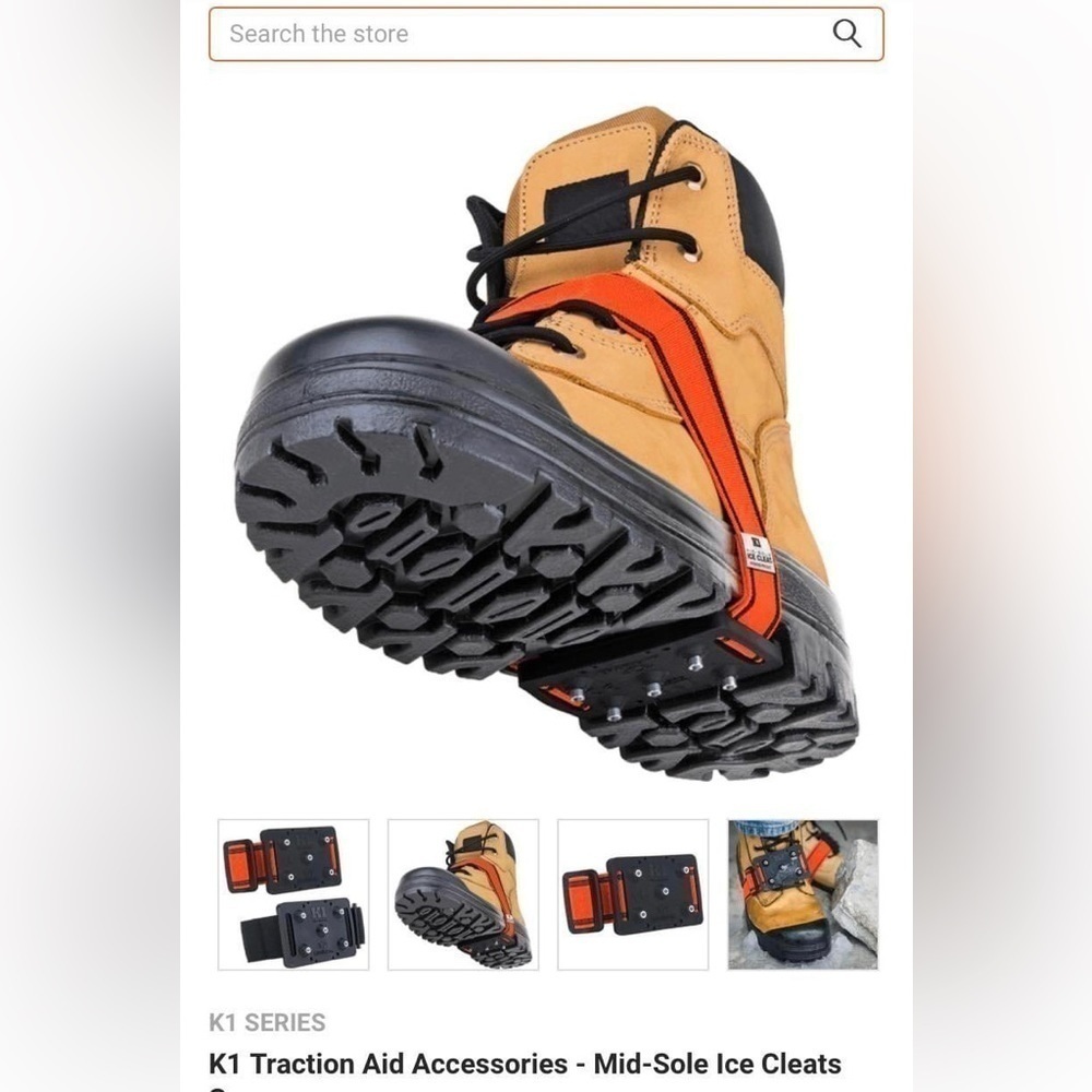 Ice cleats. Velcro strap on to boots or work boots. BNWT